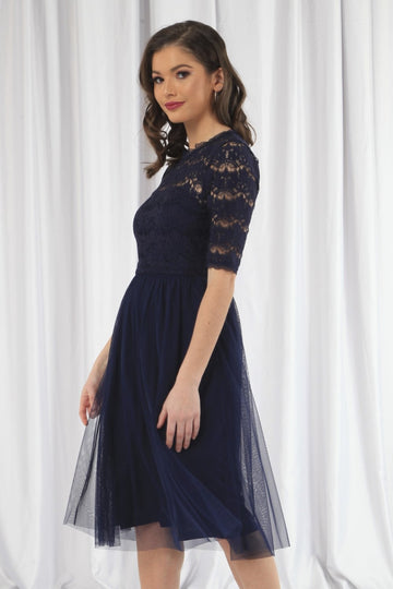 Lace Dress With Tulle Skirt Double Second